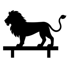 lion on a white background
