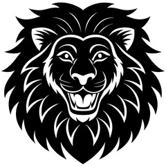 head of lion  on white background