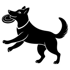 vector illustration of a dog on white background