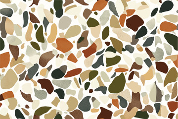 Naklejka premium A camouflage pattern composed of earth tones and green, with large cracks in the background. Modern Camouflage Pattern with Earth Tones and Abstract Shapes.Design element. Vector illustration.