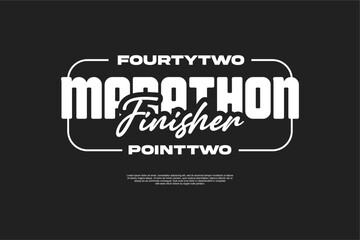 marathon running merchandise template vector for tshirt and sticker