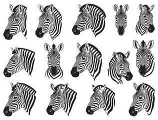  ZEBRA HEAD SILHOUETTE