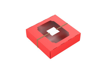 Paper Box Mockup Isolated On White Background. 3d illustration