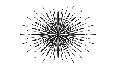 Fototapeta premium Abstract black and white starburst sunburst design