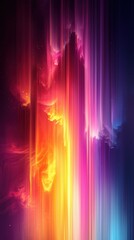 Blurred gradient background with colorful stripes in pink, purple and yellow tones, soft lighting, minimalistic design, blurred lines, grainy texture, digital art style, high resolution,