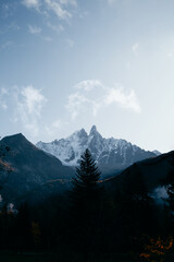 mountain landscape with clouds