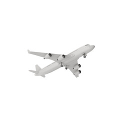 Passenger jet plane in ascending flight motion