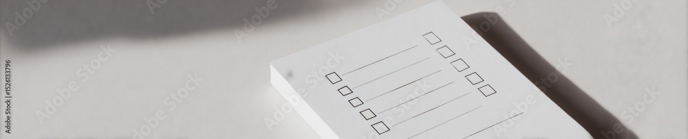 Aufkleber Minimalist Vote Counting Checklist on White Surface with Empty Checkboxes for Task Management and Progress Tracking in Modern Organizational Planning