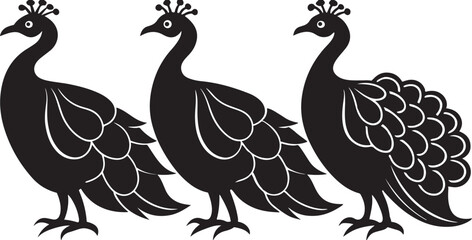 Two birds sitting together in a nest cartoon vector illustration with farm animals and feathers