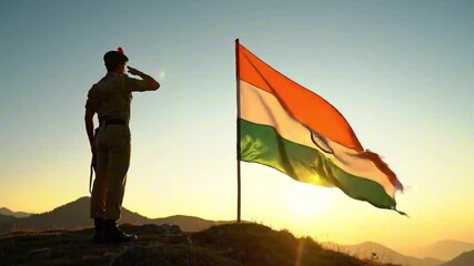 Indian flag for Independence Day of India