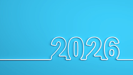 New Year 2026 Creative Design Concept - 3D Rendered Image	
