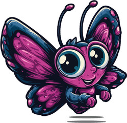 Butterfly Character Outline Design: Cute, Elegant & Creative Line Art for Logos, Illustrations, and Kids Projects