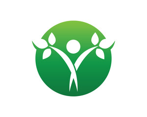 Health success people care logo and symbols template