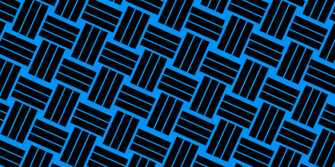 Weave Pattern Showing Repetition Useful as Background. Minimal line Seamless geometric pattern with shapes. Decoration and maze ornament square wall tile. colorful rattan weave texture background.
