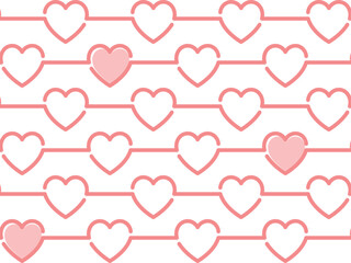 The seamless red background with hearts.
