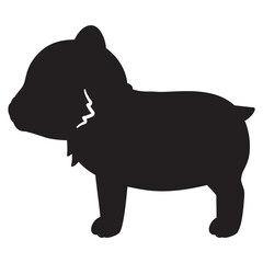 横向きのクマのシルエット