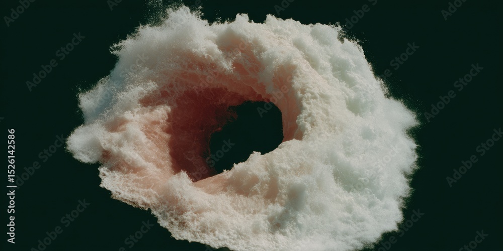 Aufkleber Abstract Tornado Water Spiral Vortex in Pristine Space Representing Fluid Dynamics and Energy Transformation for Scientific and Tech Innovation Use