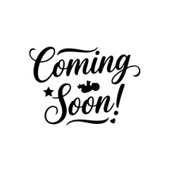 Coming Soon!. Baby Shower Quote Vector Design Isolated on White Background