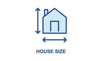 House Size Vector Icon Isolated On White Background