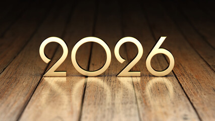 New Year 2026 Creative Design Concept - 3D Rendered Image