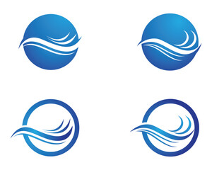 Waves beach logo and symbols template icons app
