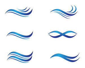 Waves beach logo and symbols template icons app