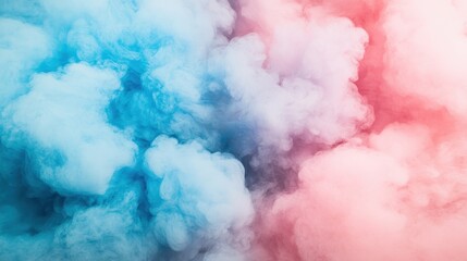 Naklejka premium Abstract photograph shows pink and blue smoke. It can be used as background for design.
