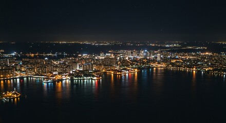 Obraz premium a city at night