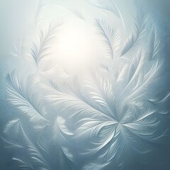Fototapeta premium white feathers on a blue background