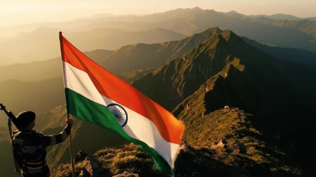 Indian flag for Independence Day of India