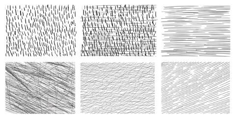 Set of crosshatch texture and background, line abstract, graphic horisontal ink monochrome line