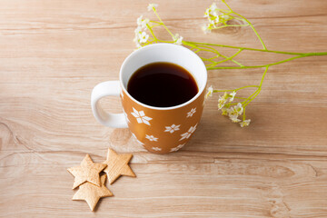 コーヒーのあるテーブルフォト