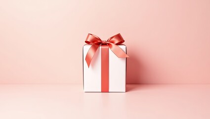 gift box with red ribbon