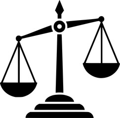 vector of a traditional balance scale