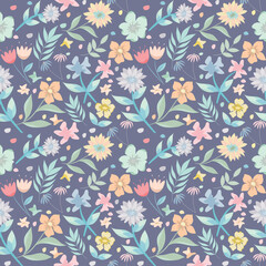 Vibrant watercolor flowers in pastel shades. Whimsical and fresh design ideal for fashion prints, notebooks, and feminine accessories.
