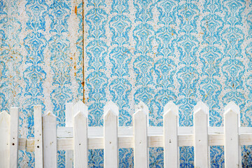 White picket fence as abstract background