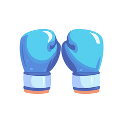 2D flat Boxing Gloves vector illustration, isolated on a white background.