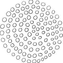 Scribble Circle Hand Drawn Texture
