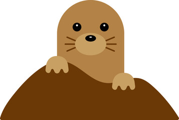 두더지 동물 벡터