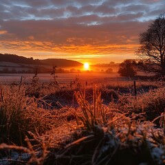 Serene Sunset Over River