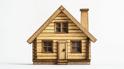 wooden house model with warm and inviting design, showcasing craftsmanship and detail