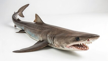 Frilled Shark on studio background
