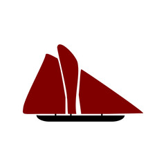 Ship icon on white background. Vector illustration.