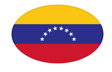 Venezuela flag ellipse shaped. vector	