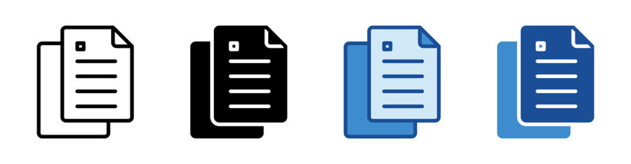 Document Multistyle Vector Icon Isolated On White Background © neysArt