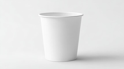 Realistic Disposable Paper Cup Mockup on White Background for Hot and Cold Beverage Presentation
