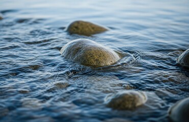 Gentle Water Meets Peaceful Stones