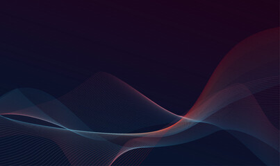 Abstract Gradient Wave Lines Background,  Abstract Flowing Line Pattern, Vector illustration.