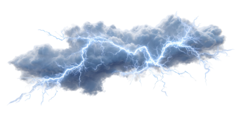 Electrifying storm cloud illuminates night