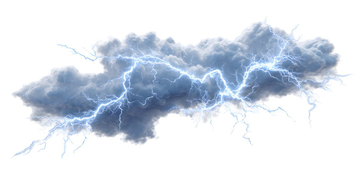 Electrifying storm cloud illuminates night